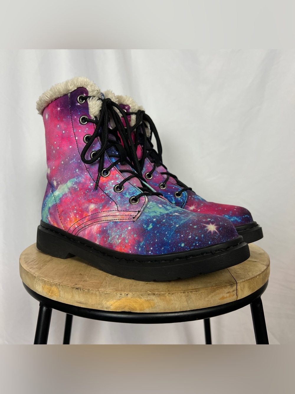 Cosmic Galaxy Sherpa Lined Festival Ankle Boots